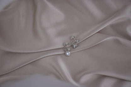 Love Heart Silver Clip-On Earring image 1