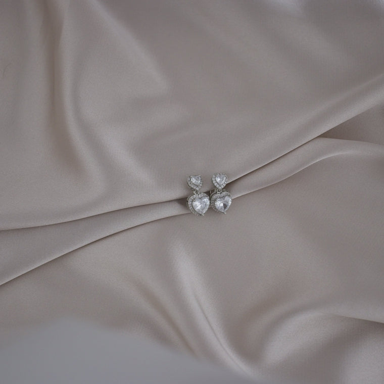 Love Heart Silver Clip-On Earring image 0