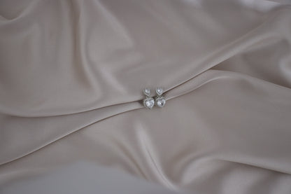 Love Heart Silver Clip-On Earring image 0