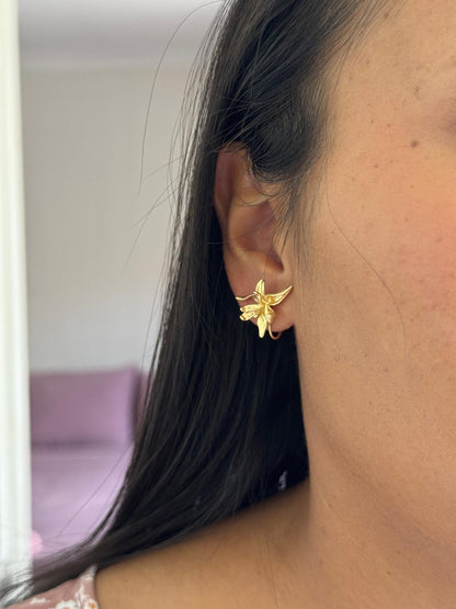 Flower Bloom - Clip on earring - Gold